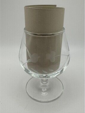 Princess House Heritage 5" Crystal Brandy Snifter - Set of 3, Birds, etched